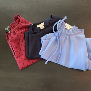 3 J. Crew Polyester dress shirts